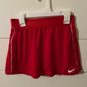 Nike Red Athletic Skirt with White Trim XS